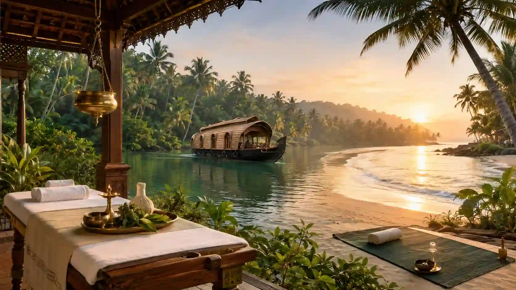 Kerala Ayurveda, Backwaters & Beach Wellness